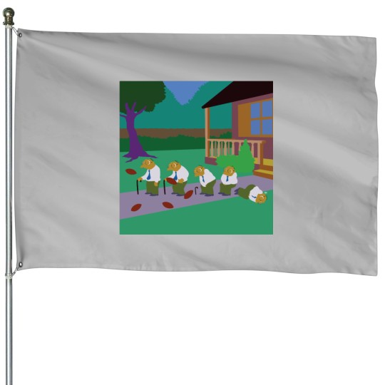 Discover Simplified Simpsonss - Football in the groin classique House Flags