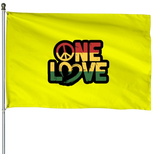 Discover One Love House Flags