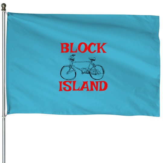 Discover Block Island Bicycle Active House Flags