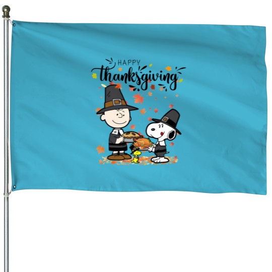 Discover Snoopy Thanksgiving House Flags
