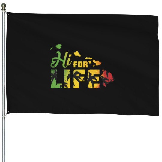 Discover Hawaii For Life Rasta Island Chain Gift traveler House Flags