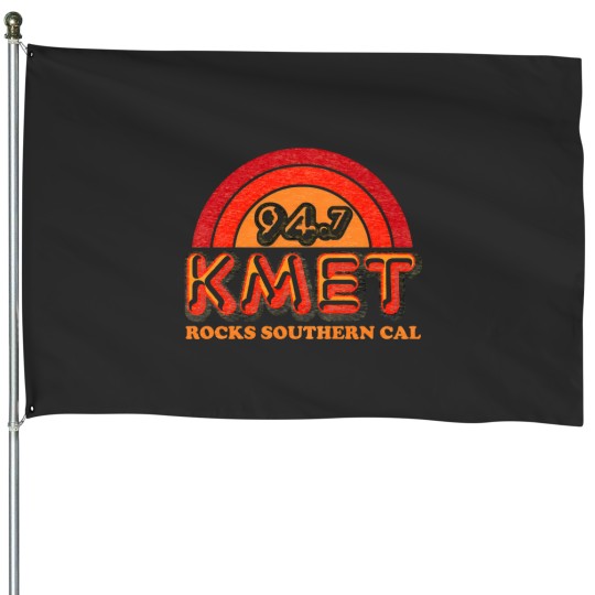 Discover KMET Rock Radio station Vintage style House Flags
