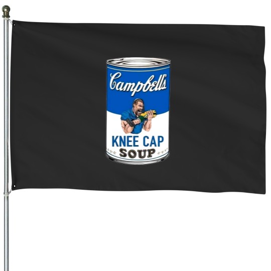 Discover Campbell's Kneecap Soup Graphic House Flags, Dan Campbell's Kneecap Soup Graphic
