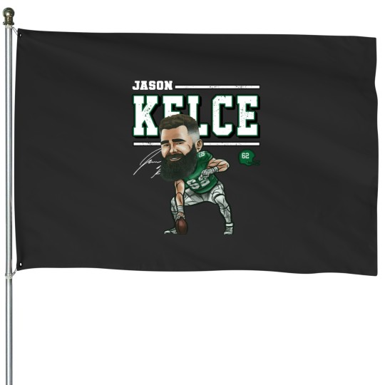 Discover Jason Kelce Philadelphia Cartoon - Jason Kelce - House Flags