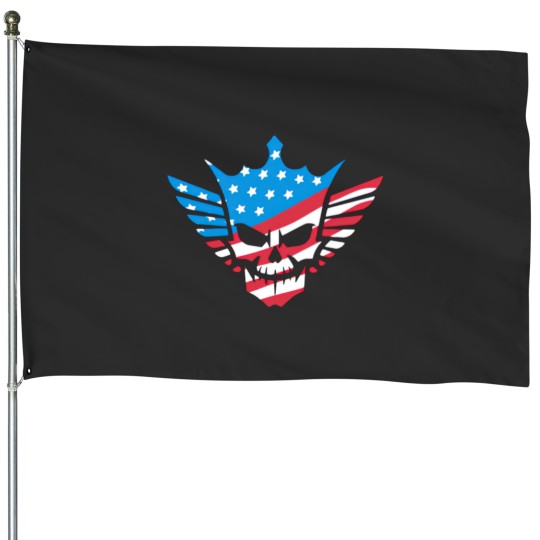 Discover Cody Rhodes American Nightmare Skull Wrestling Fan House Flags
