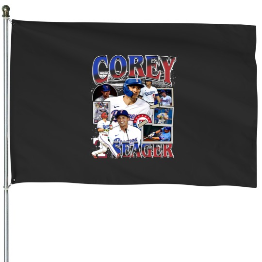 Discover Vintage 90s Graphic Style Corey Seager House Flags, Vintage Sport House Flags