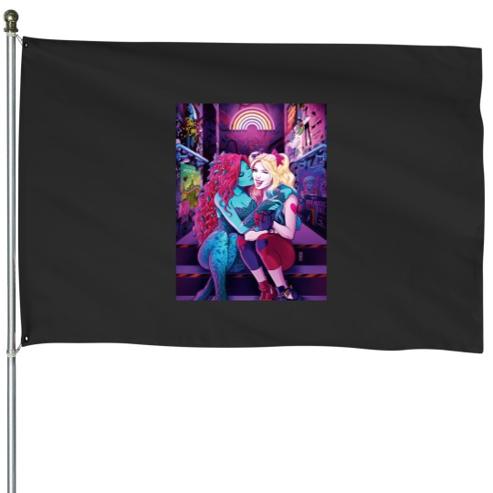 Discover Pride Ivy and Harley Harley quinn House Flags