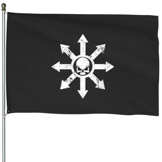 Discover Mark of Chaos Distressed White - Warhammer 40k - House Flags