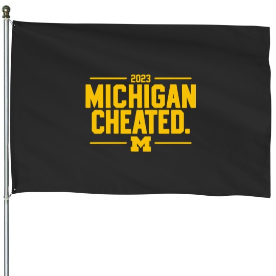 Discover Michigan Cheated College Football Fan House Flags
