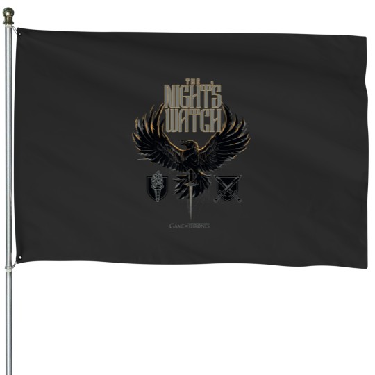 Discover Game Of Thrones The Nights Watch Black House Flags