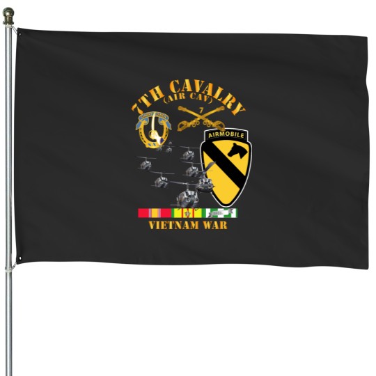 Discover 7th Cavalry (Air Cav) - 1st Cav Division w SVC House Flags