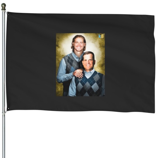 Discover Streetwear - Football Justin Herbert and Jim Harbaugh House Flags