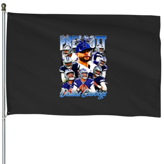Discover Vintage 90s Graphic Style Dak Prescott House Flags Football House Flags