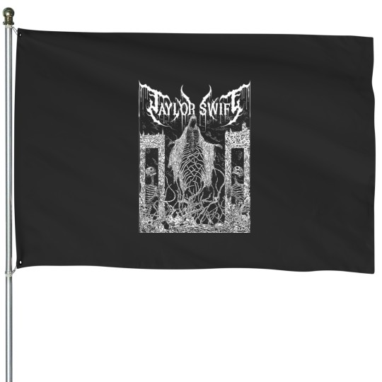 Discover Black Metal Swifts House Flags