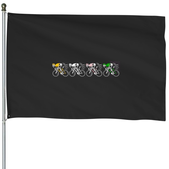 Discover Tour de France Halloween Cycling House Flags