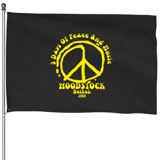 Discover Woodstock Classic House Flags, Woodstock 1969 Classic House Flags