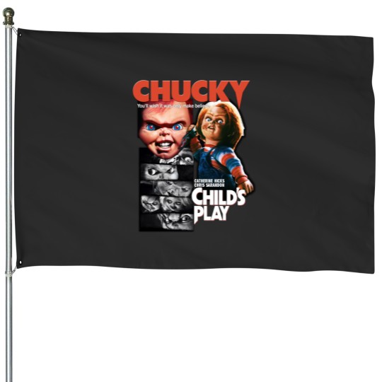 Discover Chucky House Flags