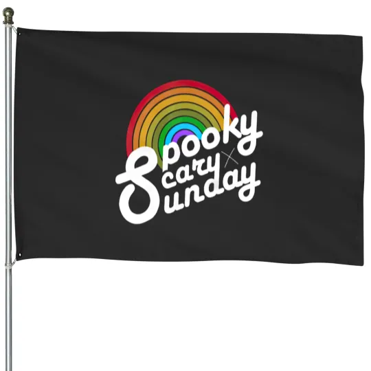 Discover Spooky Scary Sunday House Flags, Spooky Sunday Unisex