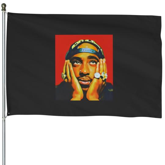 Discover Tupac Graphic House Flags