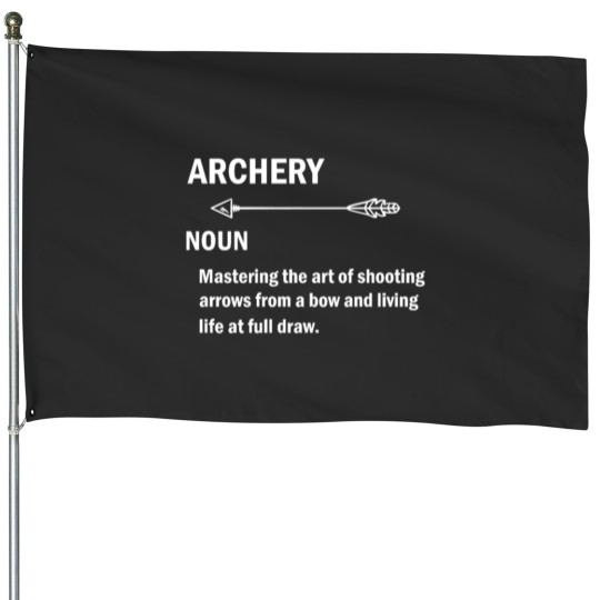 Discover Archery Funny Definition House Flags