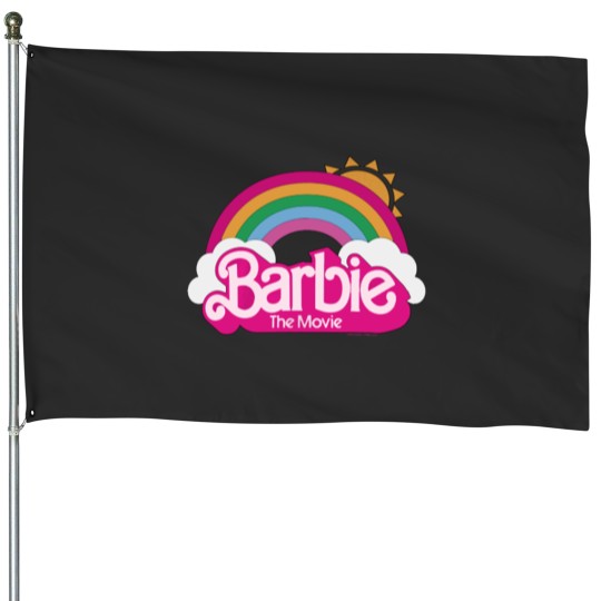 Discover Barbie The Movie - Rainbow Logo House Flags