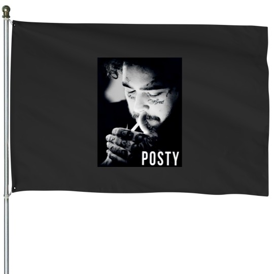 Discover Post Malone Vintage House Flags, Posty Music Tour House Flags