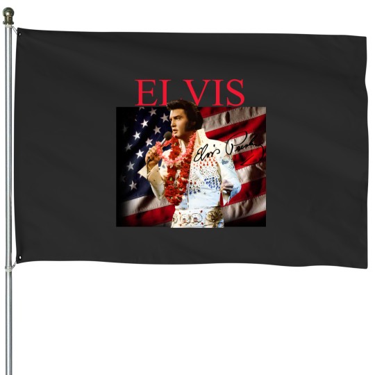 Discover Elvis Presley Signature Cotton T- House Flags Gift Unisex All Size S to 2345XL