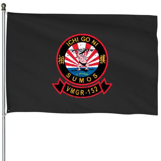 Discover Ichi Go Ni Sumos - VMGR-152 Vintage Insignia House Flags