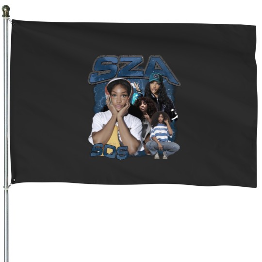 Discover Vintage SZA Good Days House Flags, SZA 90s House Flags