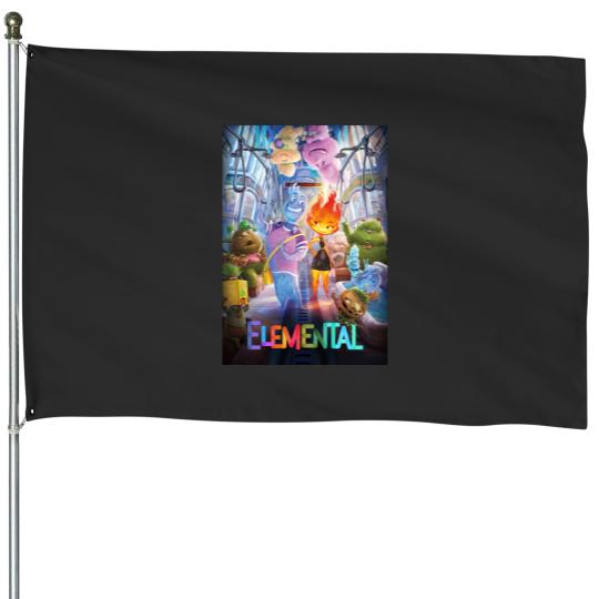 Discover Elemental Essential House Flags Elemental MOVIE lover