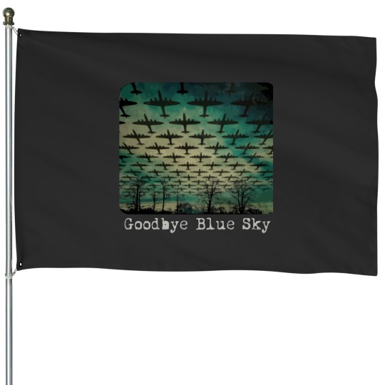 Discover Pink Floyds 1994 band Good Bye Blue Sky nick mason House Flags