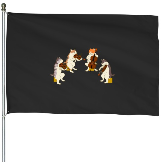 Discover Cat Symphony House Flags