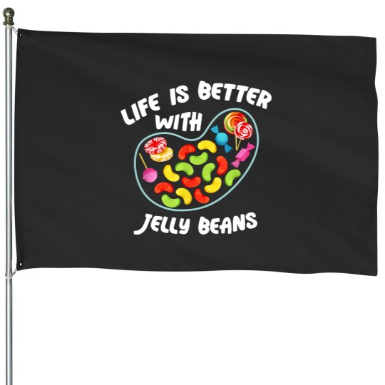 Discover Life Better Jelly Bean Candy Fruity Juicy Day House Flags