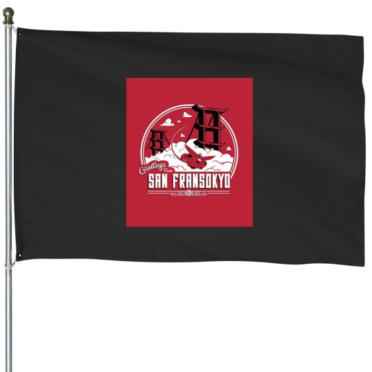 Discover San Fransokyo Greetings House Flag