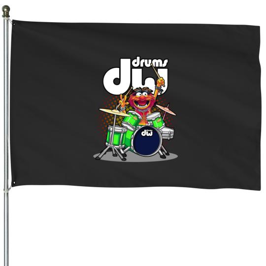 Discover ANIMAL DRUMMER DW GREEN DRUMS Classic House Flags