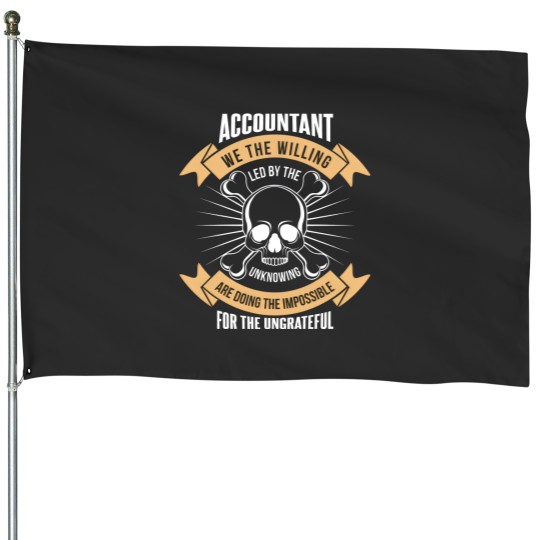 Discover Accountant Skull bones Gift work Father man funny Gift - Skull - House Flags