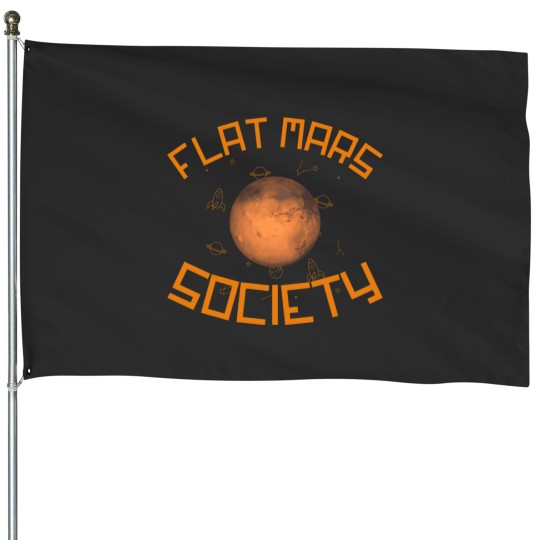 Discover Flat Mars Society Gift - Surviving Mars House Flags