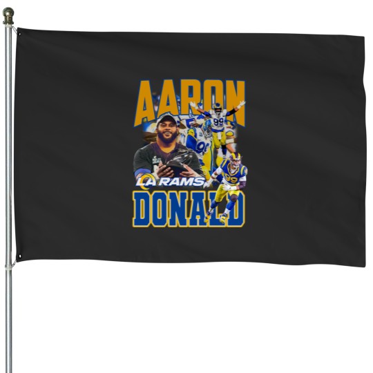 Discover Vintage 90s Graphic Style Aaron Donald House Flags, Aaron Donald Vintage House Flags, American Football Gift