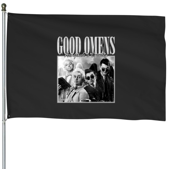 Discover Good Omens Movie House Flags, Aziraphale 2023 Movie Bootleg House Flags
