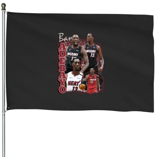 Discover Bam Adebayo House Flags, basketball House Flags