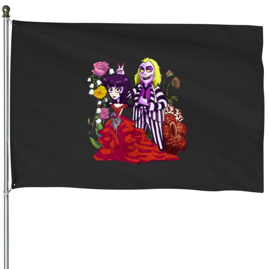 Discover Beetlejuice and Lydia Flowers House Flags
