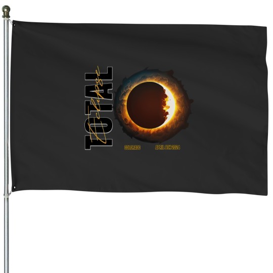 Discover Custom Total Solar Eclipse April 2024 House Flags, America Totality Eclipse 2024