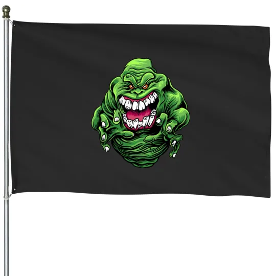 Discover The Green Slimer Ghostbusters House Flags