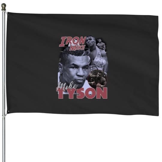 Discover Vintage Iron Mike Tyson House Flags