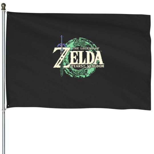 Discover The Legend Of Zelda Tears Of The Kingdom Logo House Flags