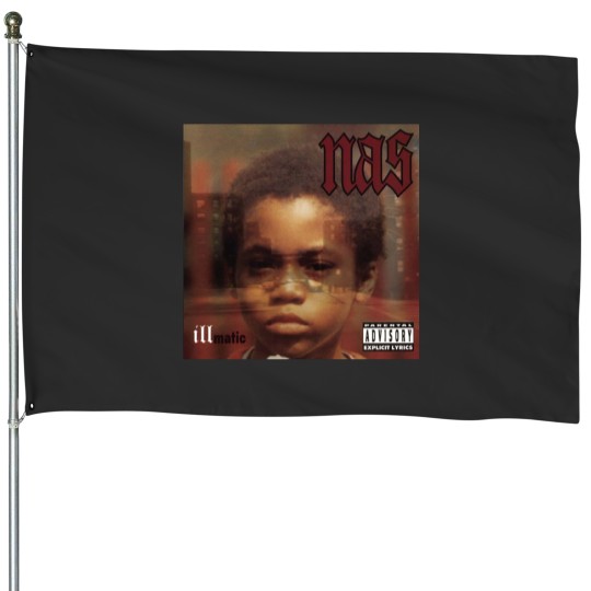 Discover Nas Illmatic Album Vintage Music House Flags