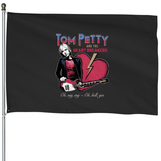 Discover Tom Petty & the Heartbreakers Men's House Flags Oh Hell Yes Guitarist Tees