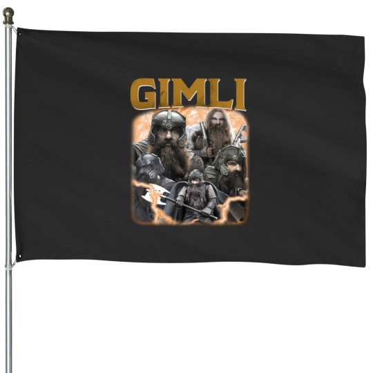Discover LIMITED GIMLI House Flags Crewneck Vintage 90s Grapic House Flags Unisex GIMLI House Flags