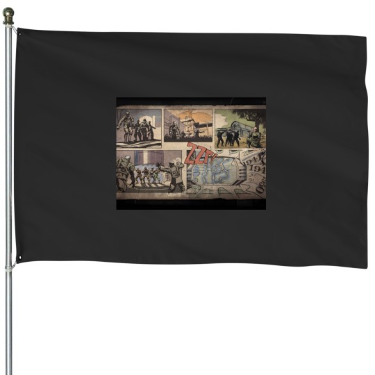 Discover Kino Der Toten COD Zombies Comic Loading Screen House Flag