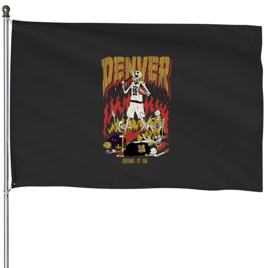 Discover Denver basketball Jokic House Flags